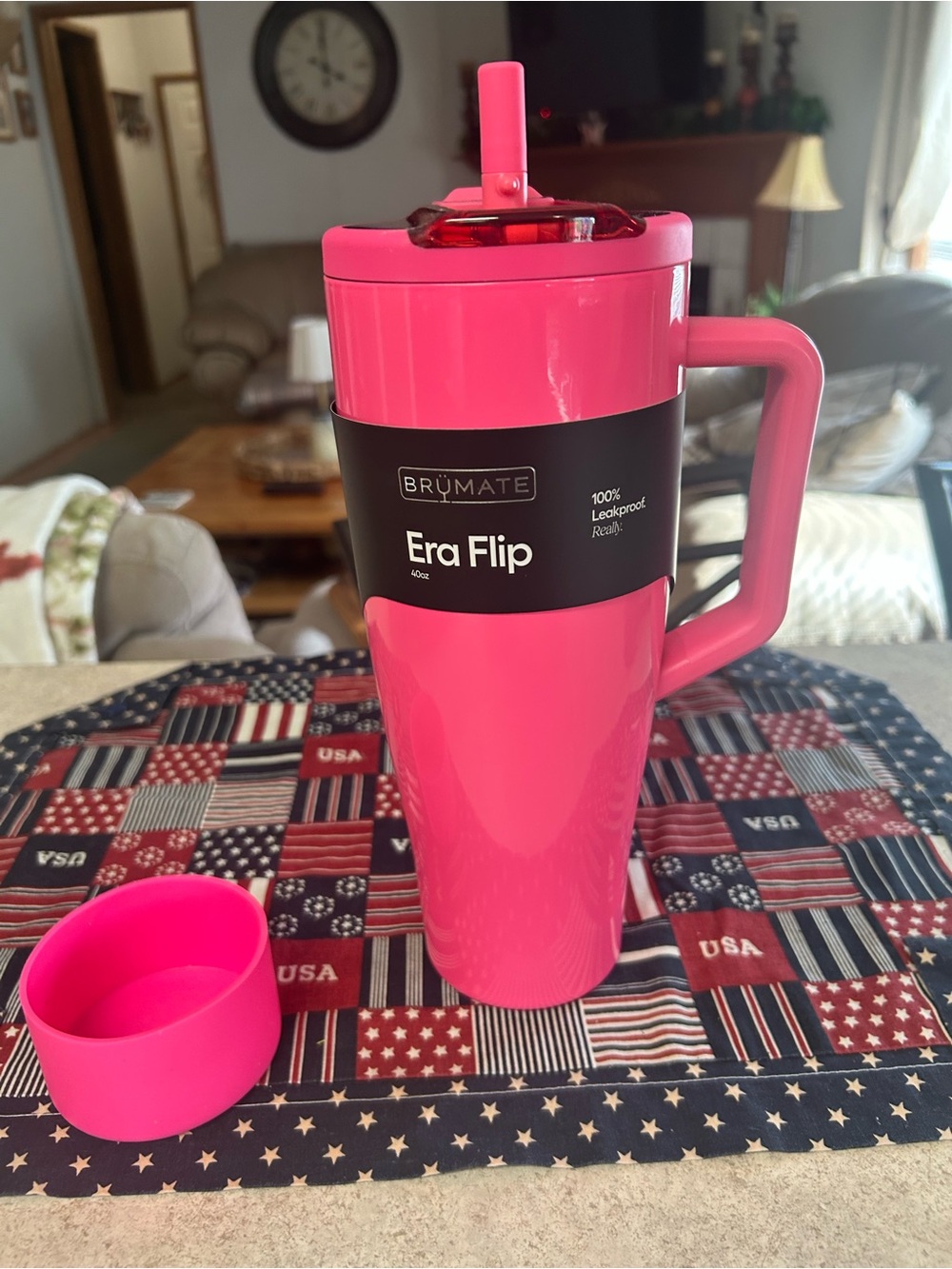 BrüMate Era Flip 40oz Insulated Travel Mug - Pink